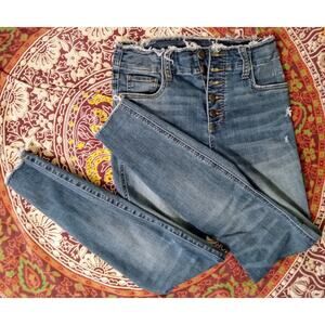 Kut From The Kloth Jeans Womens Blue Mia High Rise Fab Ab Toothpick Skinny SZ 2